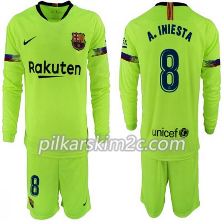 Koszulka FC Barcelona A. Iniesta 8 Dziecięca Precz 2018-2019 - Koszulki Piłkarskie(L/S)